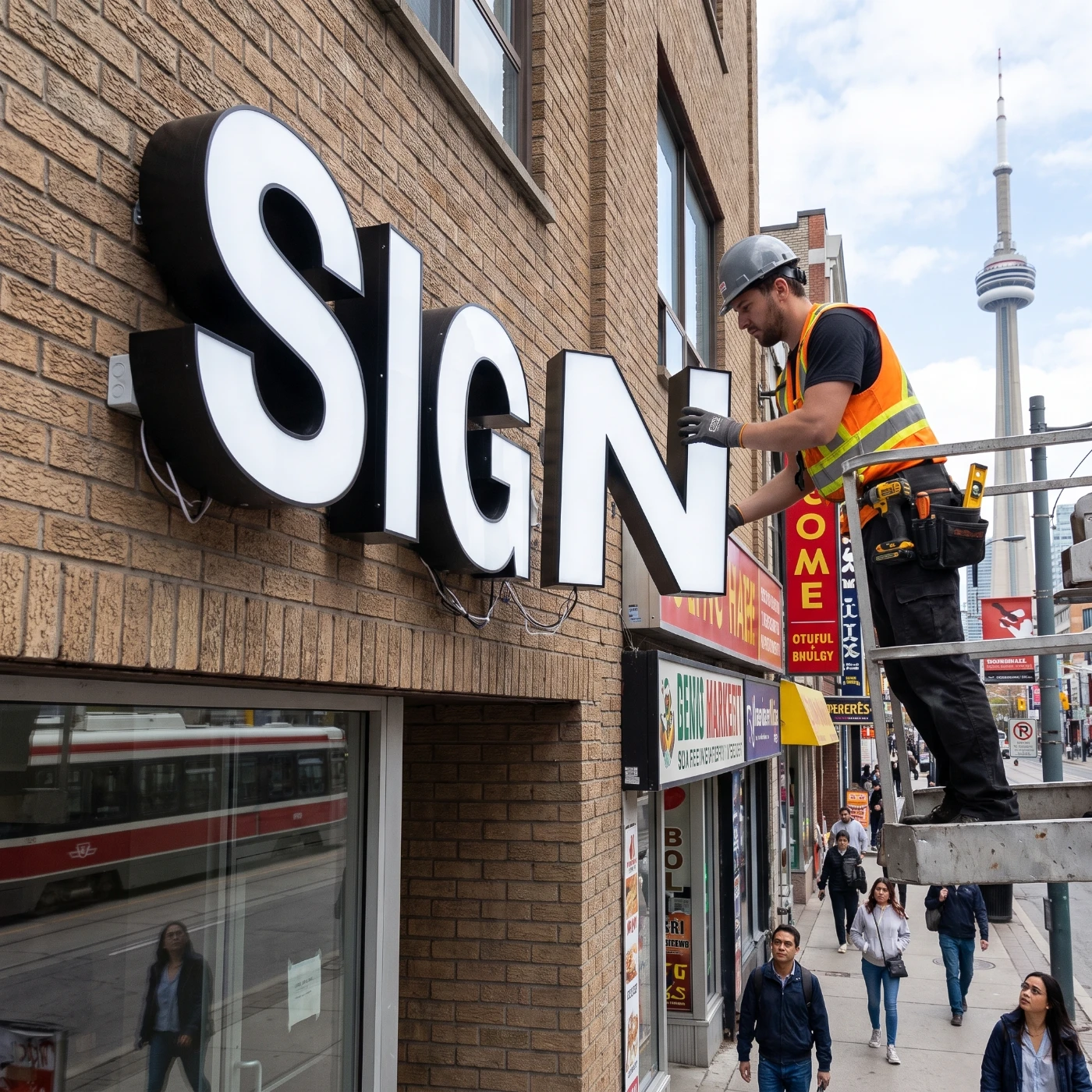 Sign installation