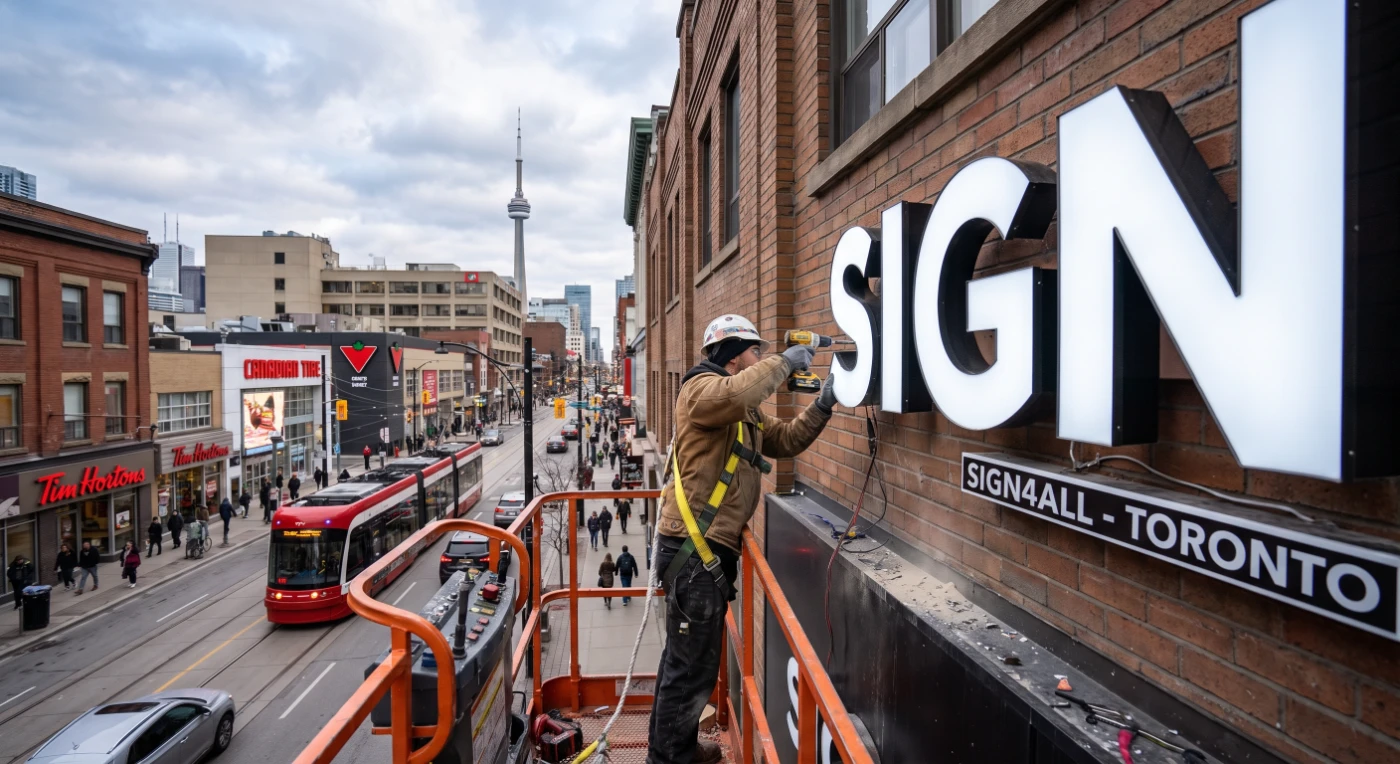Sign installation